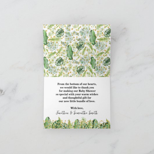 Vielen Dank, dass Sie Card Wild One Safari Animals Dankeskarte (Innenseite)