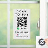 Vielen Dank, dass Sie CashApp Modern Scan zur Beza Fensteraufkleber (Zuhause)