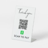 Vielen Dank, dass Sie CashApp QR Code Scan zu beza Sockelschild (Vorderseite)