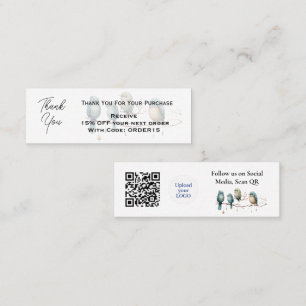 Vielen Dank, dass Sie Code QR Packaging Insert mit Mini Visitenkarte