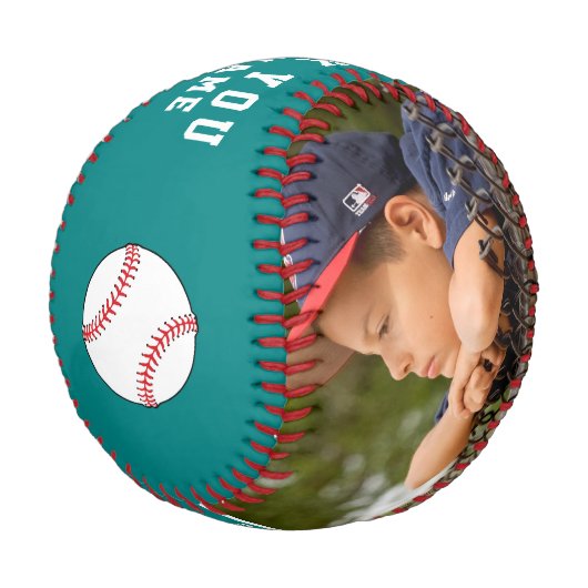 Vielen Dank, dass Sie das Aquamarine Team Name Num Baseball (Schrägansicht)