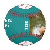 Vielen Dank, dass Sie das Aquamarine Team Name Num Baseball (Vorderseite)