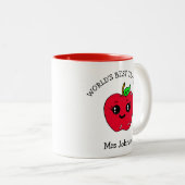 Vielen Dank, dass Sie das beste Geschenk für Lehre Zweifarbige Tasse (VorderseiteRechts)