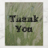 Vielen Dank, dass Sie das Foto der Wüste Grass sch Weinetikett (Einzelnes Label)