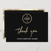 Vielen Dank, dass Sie das Logo in Gold-Rahmen einf Einladung (Vorne/Hinten)