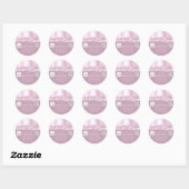 Vielen Dank, dass Sie das Logo QR Code Pink Blush Runder Aufkleber (Blatt)