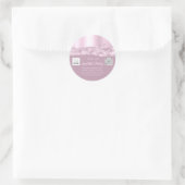 Vielen Dank, dass Sie das Logo QR Code Pink Blush Runder Aufkleber (Tasche)