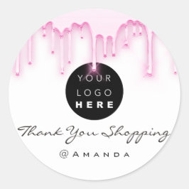 Vielen Dank, dass Sie das Logo "White Tropfens" fü Runder Aufkleber