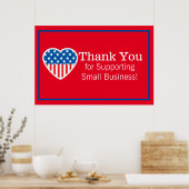 Vielen Dank, dass Sie das Patriotische für kleine Poster (Küche)