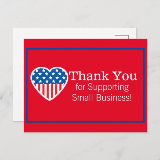 Vielen Dank, dass Sie das Patriotische für kleine Postkarte (Vorne/Hinten)