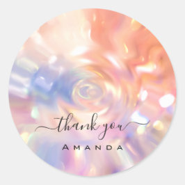 Vielen Dank, dass Sie den 16. Bridal Pink Holograp Runder Aufkleber