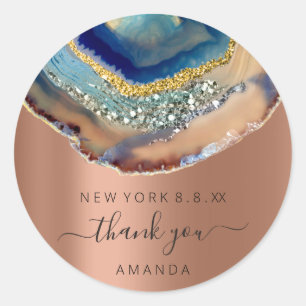 Vielen Dank, dass Sie den 16. Bridal Wedding Stone Runder Aufkleber