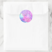 Vielen Dank, dass Sie den Glitzer Wedding Holograp Runder Aufkleber (Tasche)