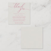 Vielen Dank, dass Sie den Hochzeitstag teilen Begleitkarte (Vorne/Hinten)