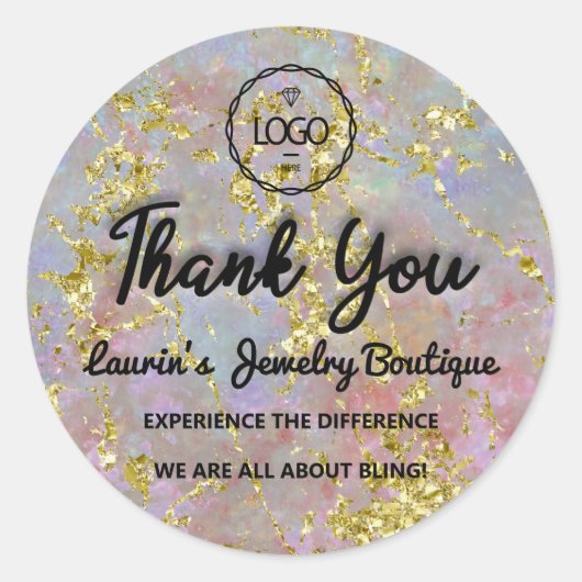 Vielen Dank, dass Sie den Namen des benutzerdefini Runder Aufkleber (Vorderseite)