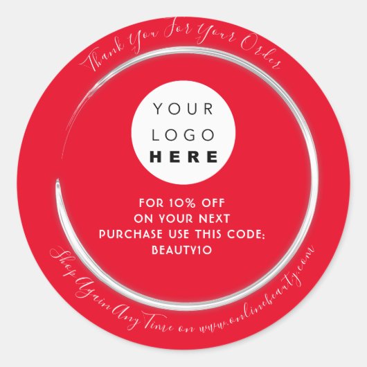 Vielen Dank, dass Sie den Rabatt auf den Namen des Runder Aufkleber (Vorderseite)