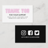 Vielen Dank, dass Sie den Rabatt auf Pink Neon Ins Visitenkarte (Vorne/Hinten)