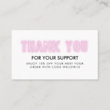 Vielen Dank, dass Sie den Rabatt auf Pink Neon Ins