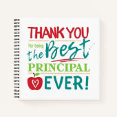 Vielen Dank, dass Sie der beste Principal aller Ze Notizblock (Vorderseite)