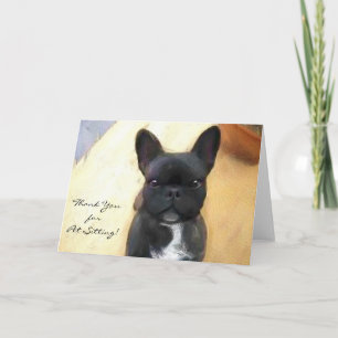 Vielen Dank, dass Sie die Black French Bulldog-Kar Dankeskarte
