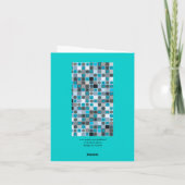 Vielen Dank, dass Sie die blaue Polka Dot Pattern Dankeskarte (Rückseite)