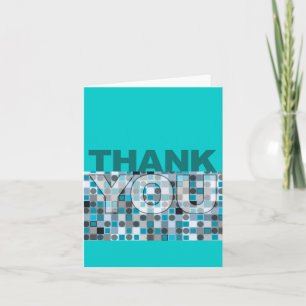 Vielen Dank, dass Sie die blaue Polka Dot Pattern Dankeskarte