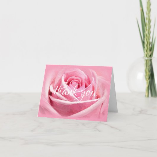 Vielen Dank, dass Sie die Blume der Watercolor-Ros Dankeskarte (Vorderseite)