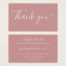 Vielen Dank, dass Sie die Dusty Rose Discount Card