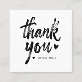 Vielen Dank, dass Sie die Einsteckkarte bestellen Quadratische Visitenkarte