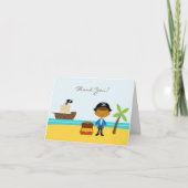 Vielen Dank, dass Sie die Faltkarte Pirate geklapp Dankeskarte (Vorderseite)