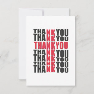 Vielen Dank, dass Sie die Flachkarte überqueren Dankeskarte