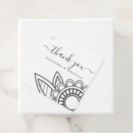 Vielen Dank, dass Sie die graue Weiße Blume Typogr Geschenkanhänger