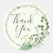 Vielen Dank, dass Sie die grüne Grünanlage Kranz-S Runder Aufkleber (Vorderseite)