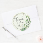 Vielen Dank, dass Sie die grüne Grünanlage Kranz-S Runder Aufkleber (Umschlag)