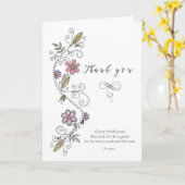 Vielen Dank, dass Sie die Hand gezeichnete Blume S Karte (Gelbe Blume)