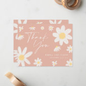 Vielen Dank, dass Sie die Karte blau pink Daisy (Vorderseite/Rückseite Beispiel)