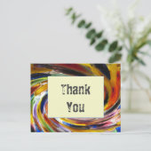 Vielen Dank, dass Sie die Krawatte-Dye-Wirbel schä Postkarte (Stehend Vorderseite)