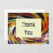 Vielen Dank, dass Sie die Krawatte-Dye-Wirbel schä Postkarte (Vorne/Hinten)