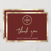 Vielen Dank, dass Sie die Logokombination Gold Fra Einladung (Vorne/Hinten)