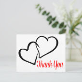 Vielen Dank, dass Sie die Post-Karte mit schwarzen Postkarte (Stehend Vorderseite)