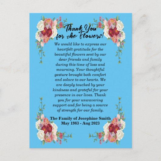 Vielen Dank, dass Sie die Postkarte für die Entsen (Vorderseite)