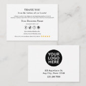 Vielen Dank, dass Sie die QR-Karte Ihres Unternehm Visitenkarte (Vorne/Hinten)