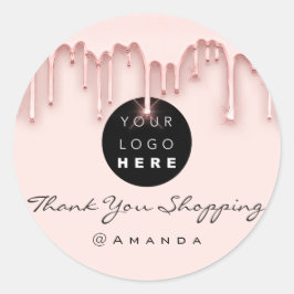 Vielen Dank, dass Sie die Rose für das Logo beim E Runder Aufkleber