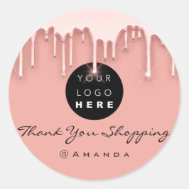 Vielen Dank, dass Sie die Rose für das Logo beim E Runder Aufkleber