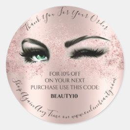 Vielen Dank, dass Sie die Rose Lash Studio mit dem Runder Aufkleber