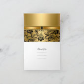 Vielen Dank, dass Sie die schwarze Gold-Damaskus-K Dankeskarte (Innenseite)