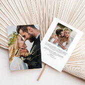 Vielen Dank, dass Sie die Script Wedding Card gesc Folieneinladung