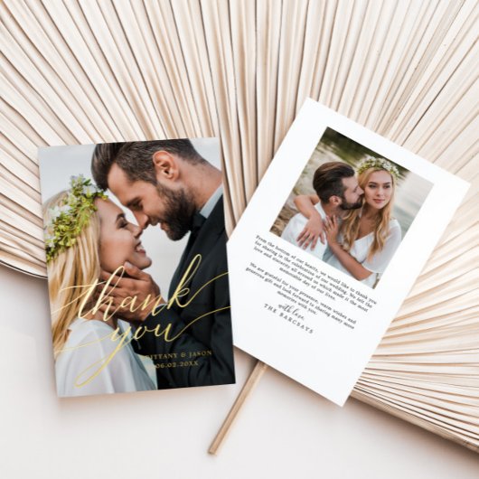 Vielen Dank, dass Sie die Script Wedding Card gesc Folieneinladung