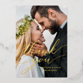 Vielen Dank, dass Sie die Script Wedding Card gesc Folieneinladung (Vorderseite)