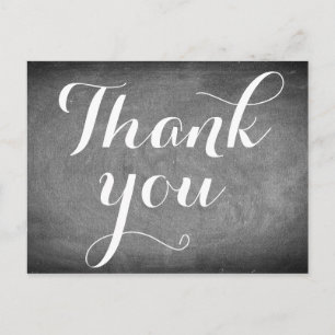 Vielen Dank, dass Sie die Typografie Schwarz-weiß  Postkarte